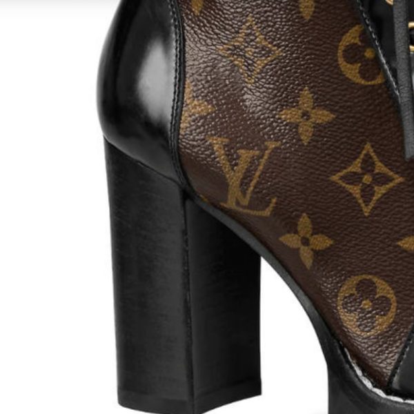 Louis Vuitton | Monogram Casual Style Street Style Leather Block Heels - Image 4