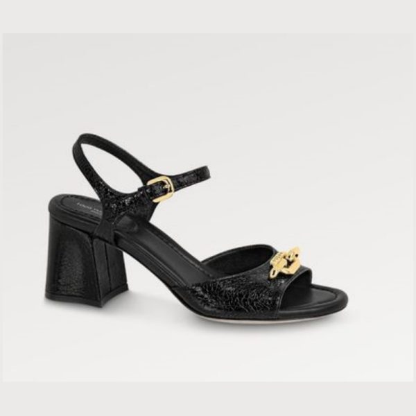 Louis Vuitton | Open Toe Casual Style Leather Block Heels Party Style - Image 5