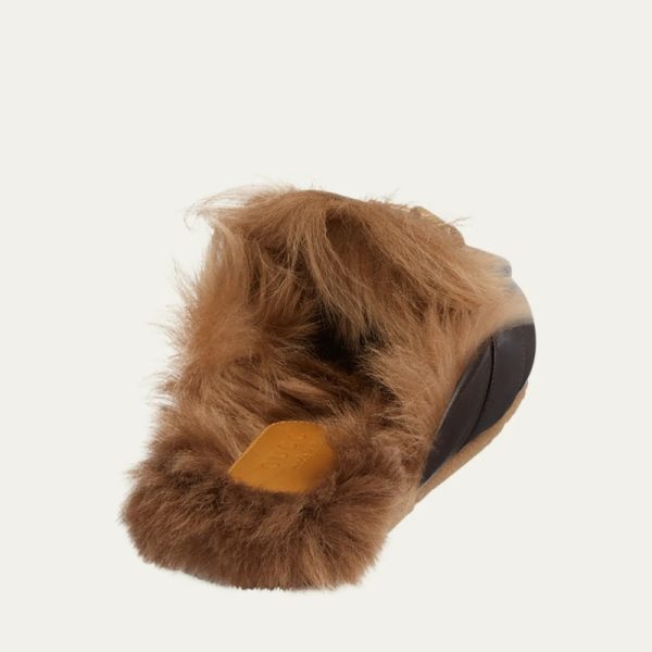 Men's Airel Long Shearling and Leather Mule Slippers - Image 2