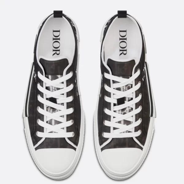 Dior B23 LOW-TOP SNEAKER Black and White Dior Oblique Canvas  1 - Image 6