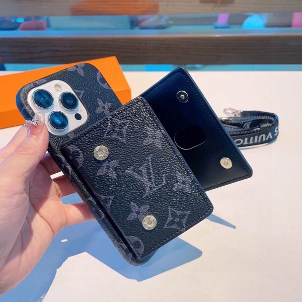 Louis Vuitton Trifold Card Holder Crossbody Phone Case - Image 7