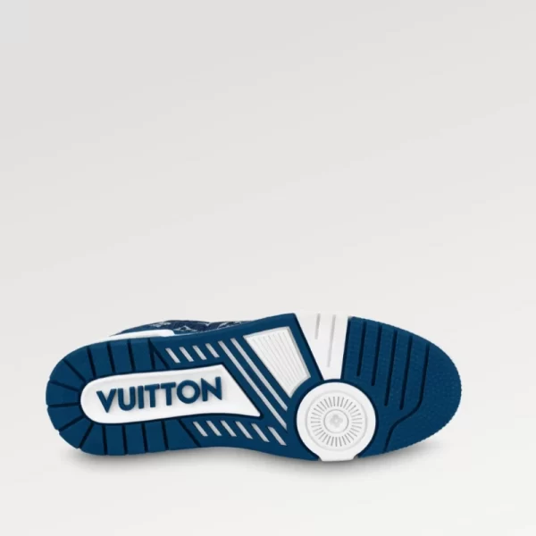 Louis Vuitton LV Trainer Monogram Denim White Blue - Image 8