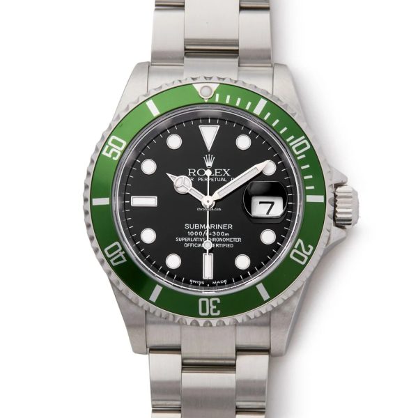 Rolex Kermit Submariner 16610LV Automatic Chronometer Black Dial Men??s Watch