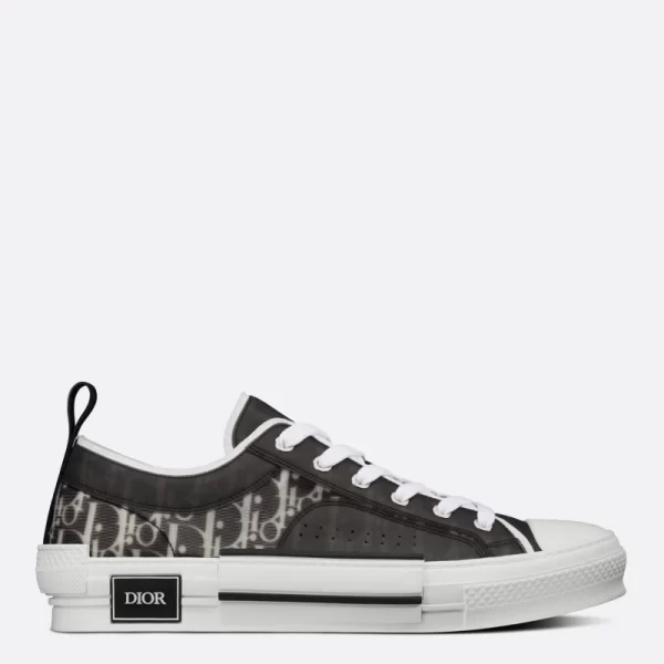 Dior B23 LOW-TOP SNEAKER Black and White Dior Oblique Canvas  1 - Image 7