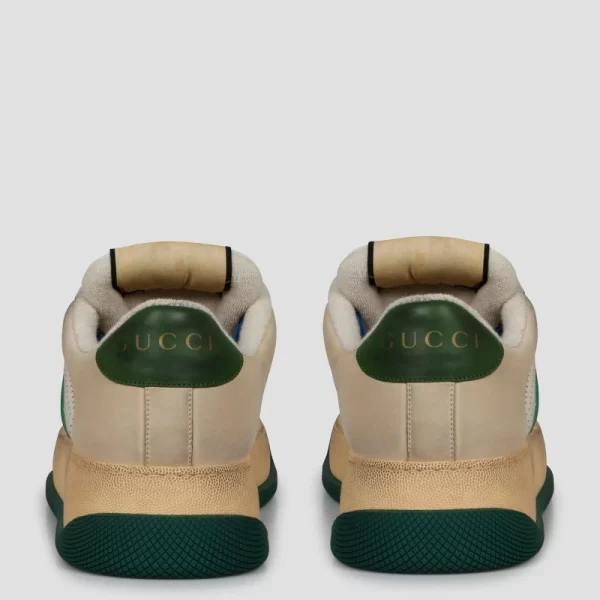 GUCCI Screener Web-stripe leather trainers  1 - Image 3