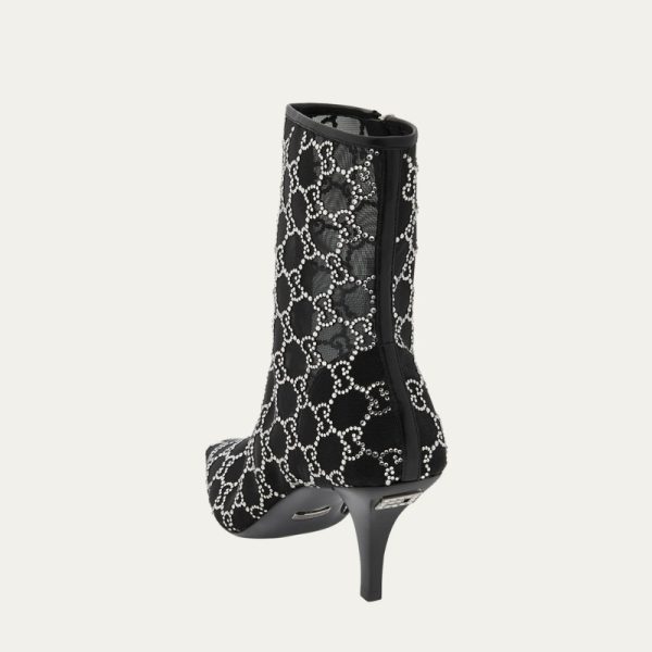 Demi Crystal Mesh Ankle Booties - Image 2