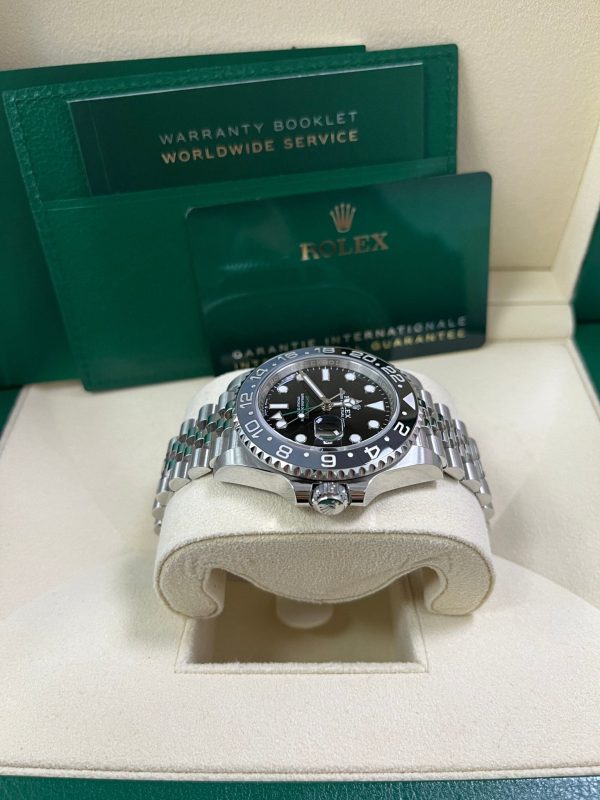 Rolex GMT-Master II Black Grey Bezel Jubilee Bracelet 126710GRNR - Image 8