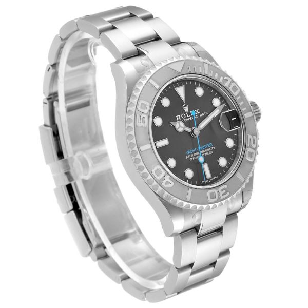 All photos are of the actual watch in stock Rolex Yachtmaster Midsize 37 Steel Platinum Mens Watch 268622 Unworn - Image 2