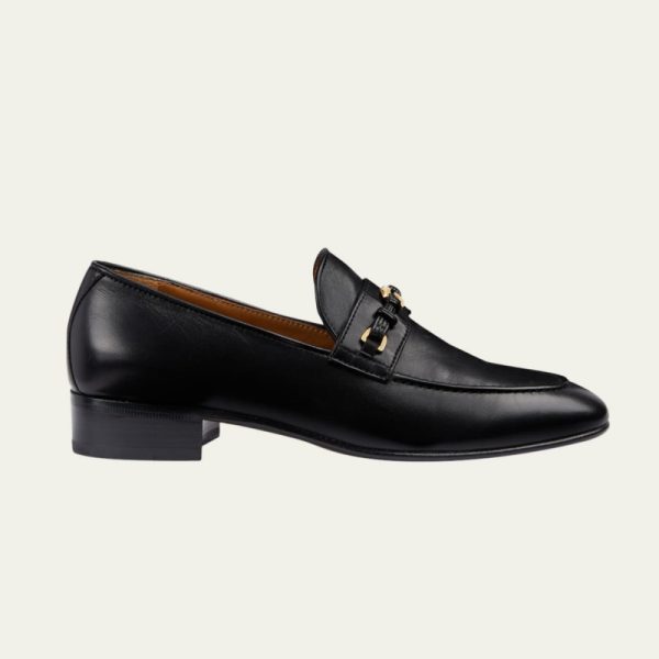 Ed Leather Medallion Strap Loafers