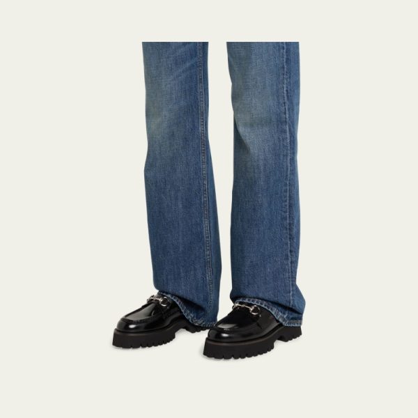 GUCCI Sylke Leather Bit Loafers - Image 2