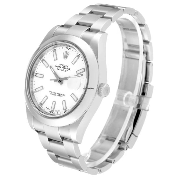 Rolex Datejust 41mm 126300 White Stick Dial Smooth Bezel PAPERS - Image 5