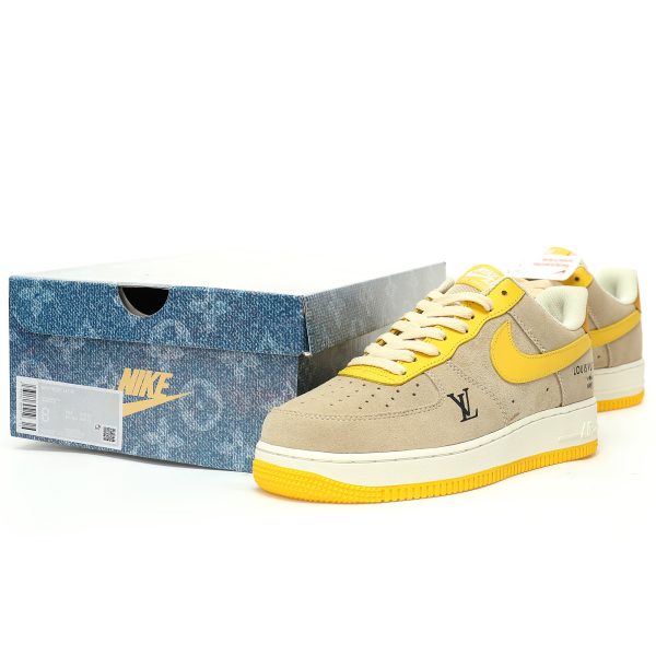 Louis Vuitton x Nike Air Force 1 07 LV8 Low"Khaki/Yellow LV - Image 8