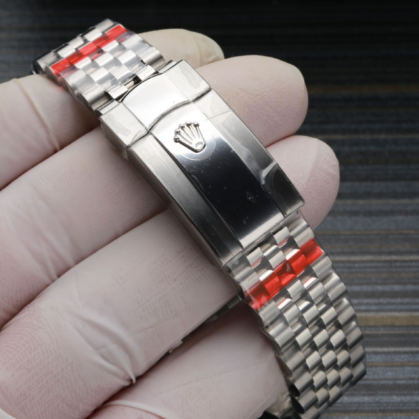 Rolex Datejust 41 NEW 2023 Blue Index Stick Dial Fluted Bezel Stainless Steel Jubilee Bracelet - Image 4