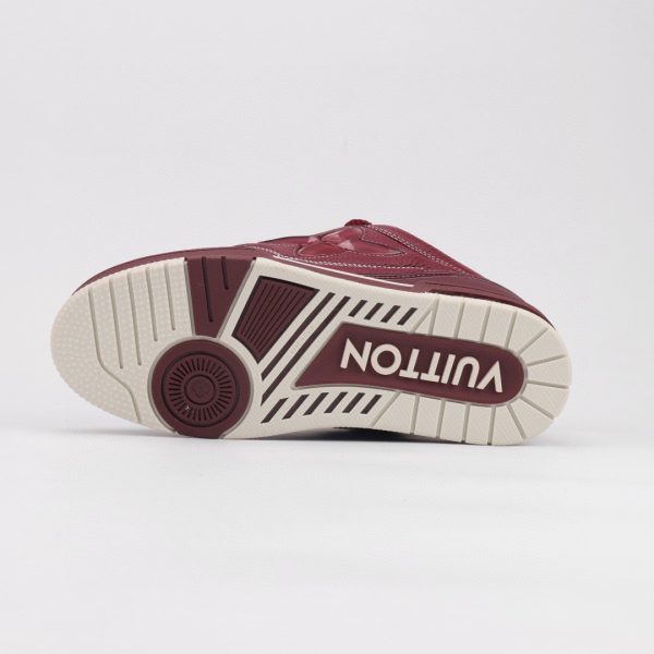 LV Black Skate Sneaker Maroon - Image 5