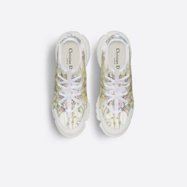 Vibe Deep Blue Dior Oblique Technical Fabric And Transparent Rubber Low Top Sneakers - Image 3