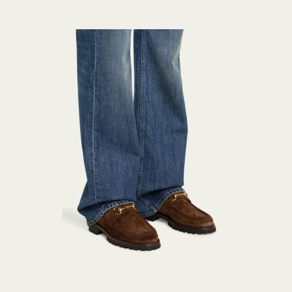 GUCCI Sylke Suede Bit Moccasin Booties - Image 2