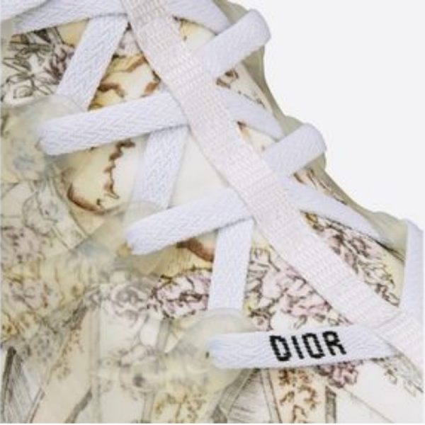 Vibe Deep Blue Dior Oblique Technical Fabric And Transparent Rubber Low Top Sneakers - Image 4