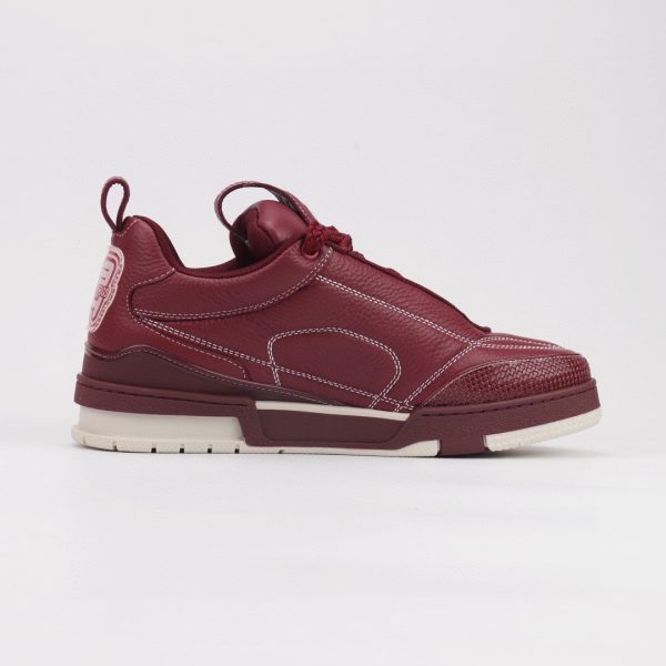 LV Black Skate Sneaker Maroon