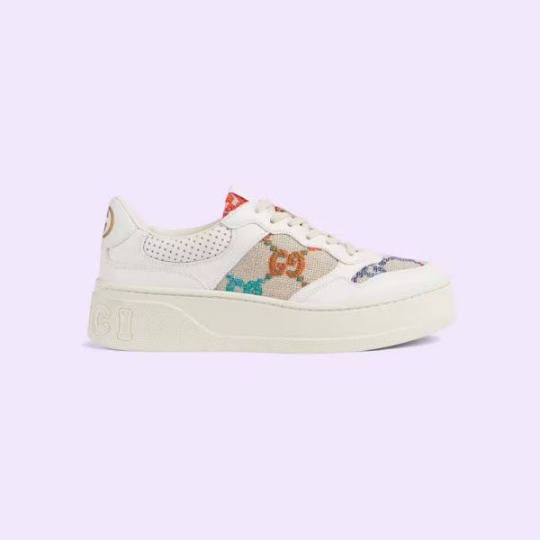 Women's GG sneaker - white leather - Image 2