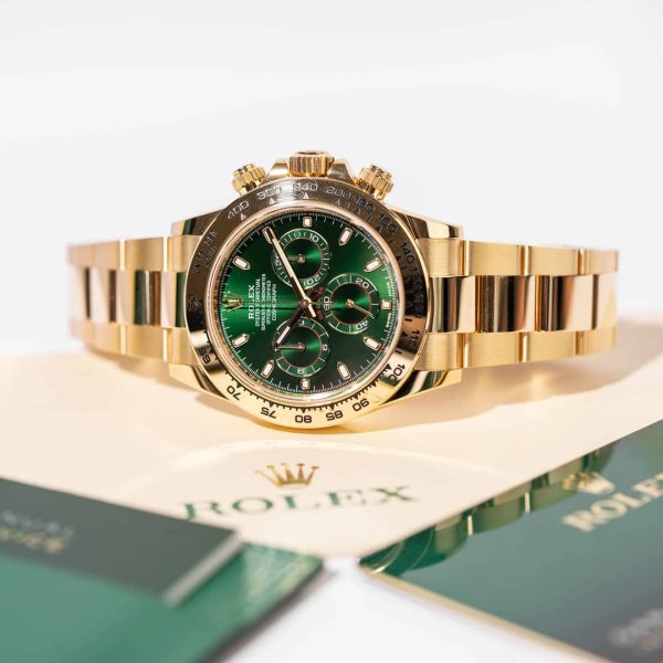 Rolex Cosmograph Daytona Green Dial Yellow Gold 40mm (116508) - Image 6
