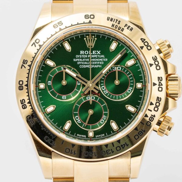 Rolex Cosmograph Daytona Green Dial Yellow Gold 40mm (116508) - Image 4