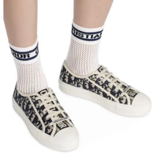 Dior Embroidered White Sneaker  1 - Image 3