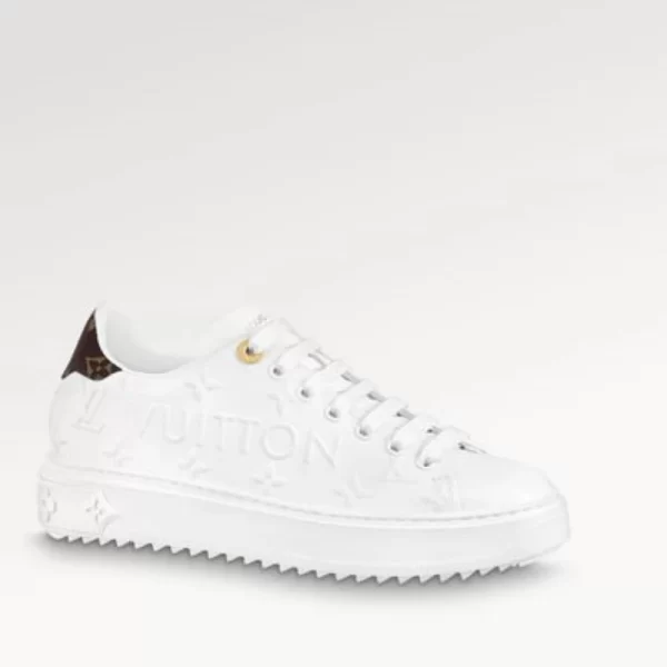 Louis Vuitton Time Out Debossed LV Monogram Leather White White (Women's)  1