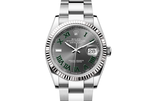 Rolex DATEJUST 36 Oyster, 36 mm, Oystersteel and white gold