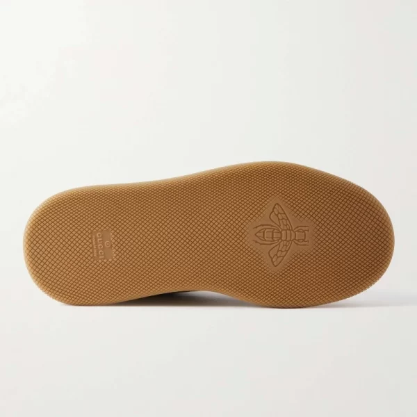 Gucci Screener GG Supreme sneakers,Screener Monogrammed Canvas, Suede and Leather Sneakers,Beige  1 - Image 4