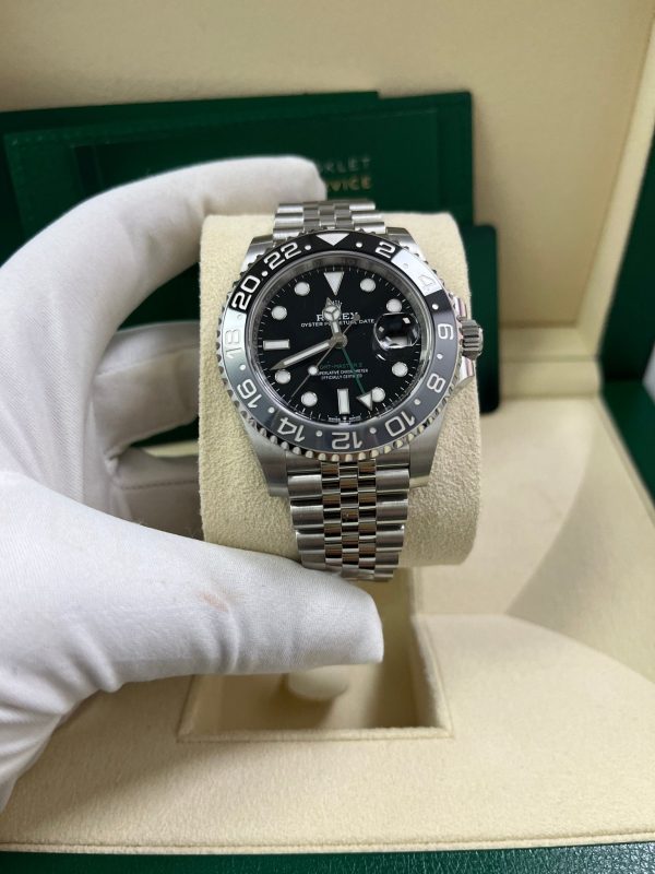 Rolex GMT-Master II Black Grey Bezel Jubilee Bracelet 126710GRNR - Image 4