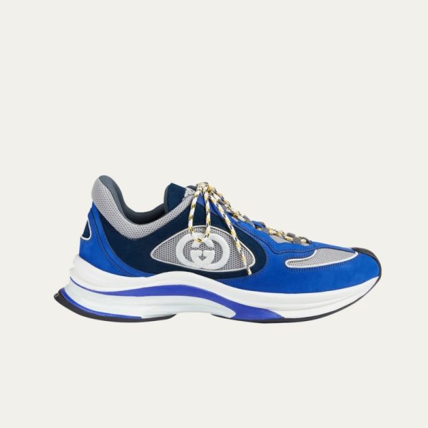 Men's Run Premium Mesh and Suede GG Runner Sneakers