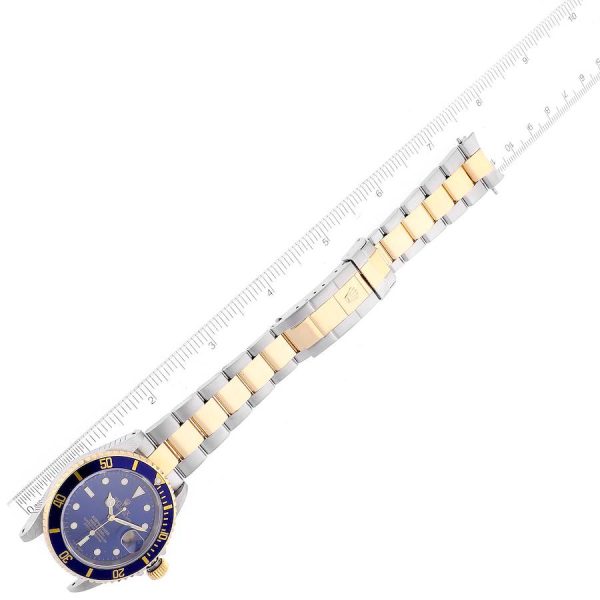 Rolex Submariner Blue Dial Steel Yellow Gold Mens Watch 16613 Box Papers - Image 5