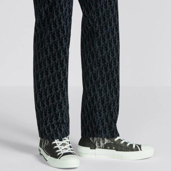 Dior B23 HIGH-TOP SNEAKER Black and White Dior Oblique Canvas  1 - Image 5