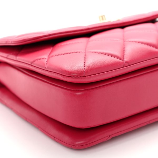 Chanel Lambskin Quilted Small Trendy CC Dual Handle Bag Dark Pink - Image 6