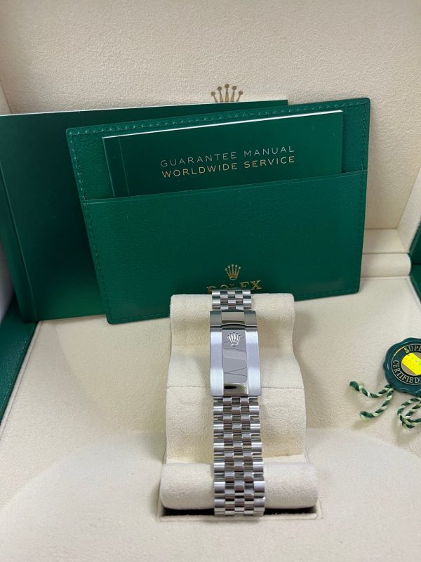 Rolex Datejust 41 Fluted Bezel Blue Diamond Dial Jubilee Bracelet 126334 - Image 9