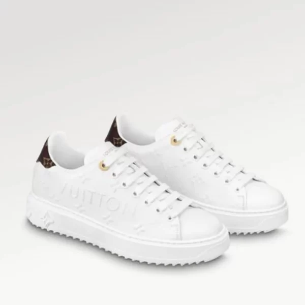 Louis Vuitton Time Out Debossed LV Monogram Leather White White (Women's)  1 - Image 7