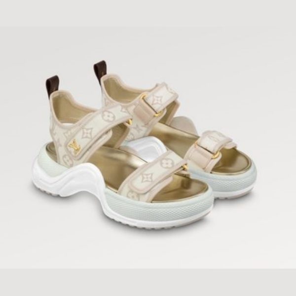 Louis Vuitton | Monogram Open Toe Platform Rubber Sole Blended Fabrics - Image 5
