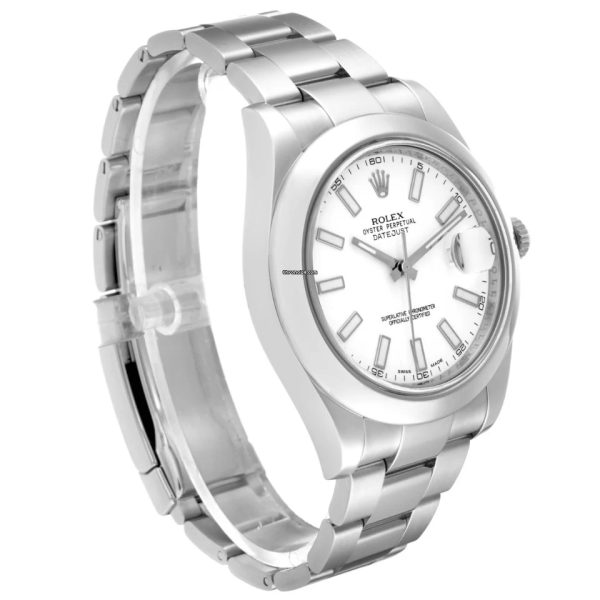 Rolex Datejust 41mm 126300 White Stick Dial Smooth Bezel PAPERS - Image 4
