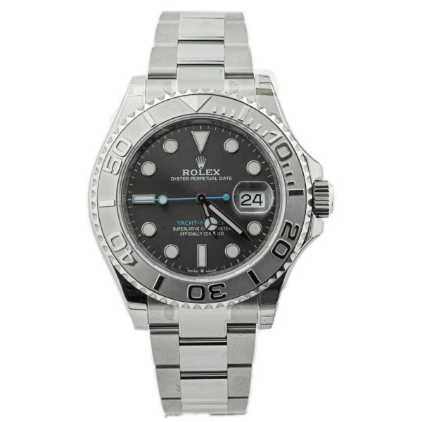Rolex Yachtmaster Stainless Steel and Platinum 40mm Rhodium Dial Watch Reference#: 126622