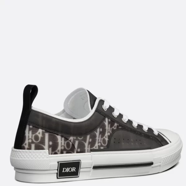 Dior B23 LOW-TOP SNEAKER Black and White Dior Oblique Canvas  1 - Image 2