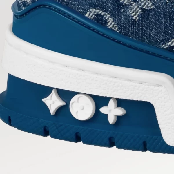 Louis Vuitton LV Trainer Monogram Denim White Blue - Image 7