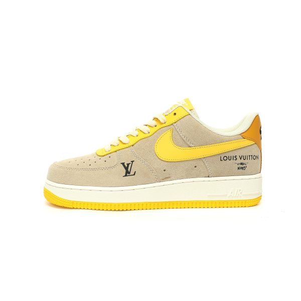 Louis Vuitton x Nike Air Force 1 07 LV8 Low"Khaki/Yellow LV - Image 2