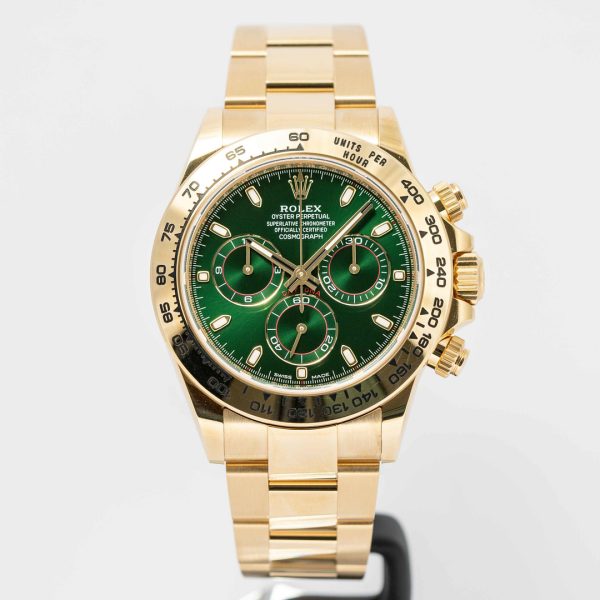 Rolex Cosmograph Daytona Green Dial Yellow Gold 40mm (116508) - Image 7