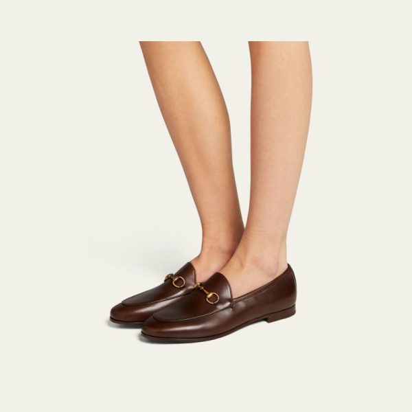 GUCCI Jordaan Leather Bit Loafers - Image 2