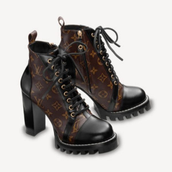 Louis Vuitton | Monogram Casual Style Street Style Leather Block Heels - Image 3