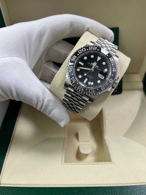 Rolex GMT-Master II Black Grey Bezel Jubilee Bracelet 126710GRNR - Image 6