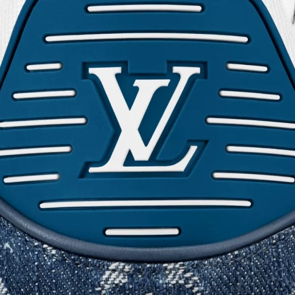 Louis Vuitton LV Trainer Monogram Denim White Blue - Image 9