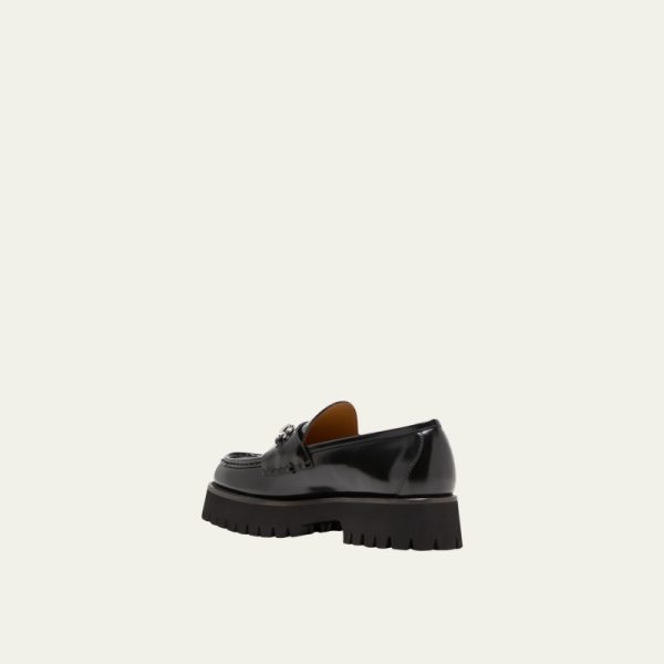 GUCCI Sylke Leather Bit Loafers - Image 4