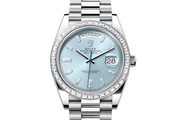 Rolex DAY-DATE 40 Oyster, 40 mm, platinum and diamonds m228396tbr-0002