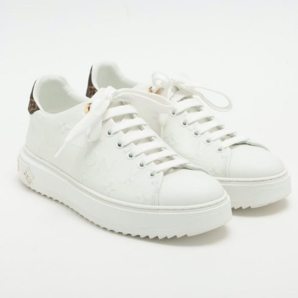 Louis Vuitton Time Outline '22 leather sports shoes ms0252 letters relief insole stains